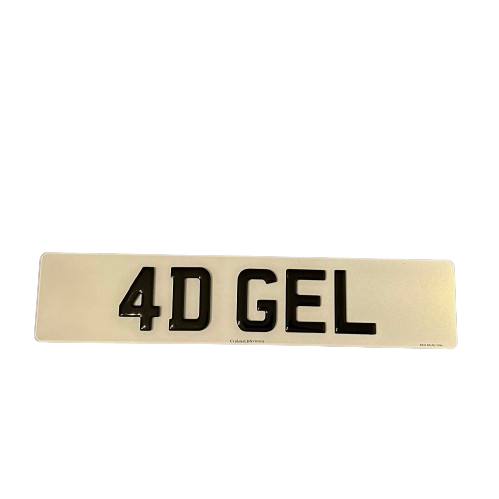 4D GEL NUMBER PLATE