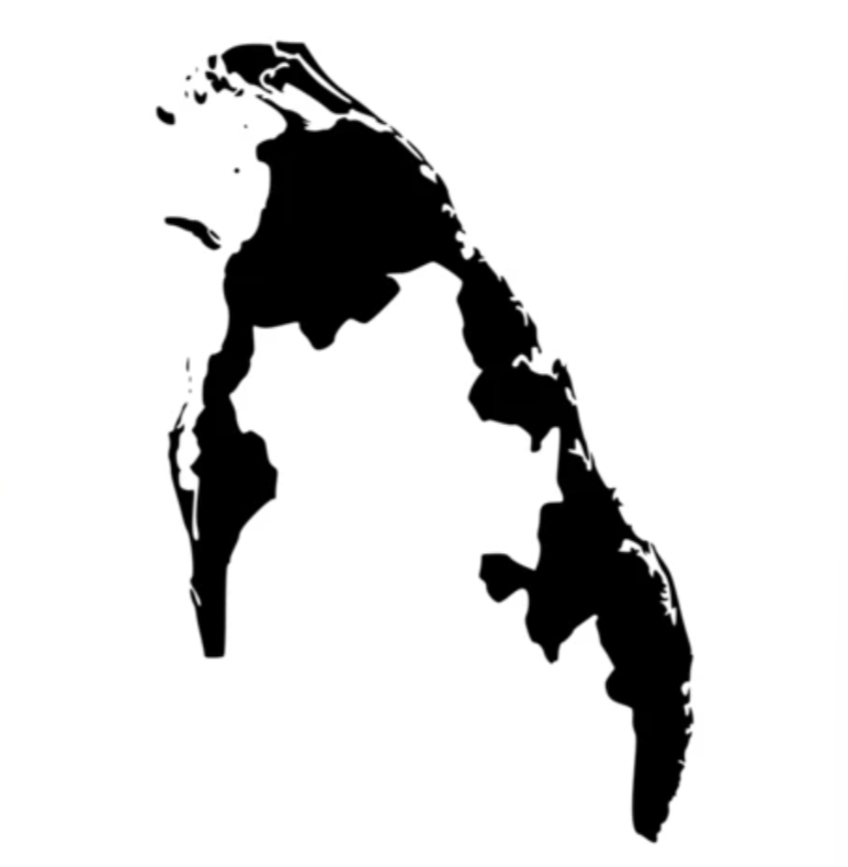 Tamil Eelam Map Plate Sticker